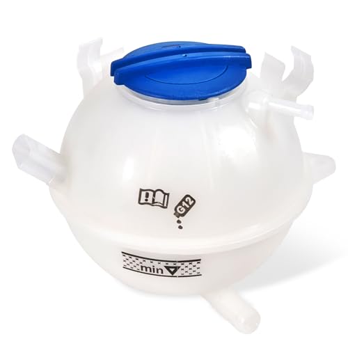 YEHERIT 603-253 Front Engine Coolant Radiator Reservoir Recovery Expansion Tank with Cap Compatible with 2006-2019 Audi A3 Q3 TT, 1993-2019 Volkswagen Beetle Eos Golf Passat Jetta Replace# 1K0121407A - Image 1