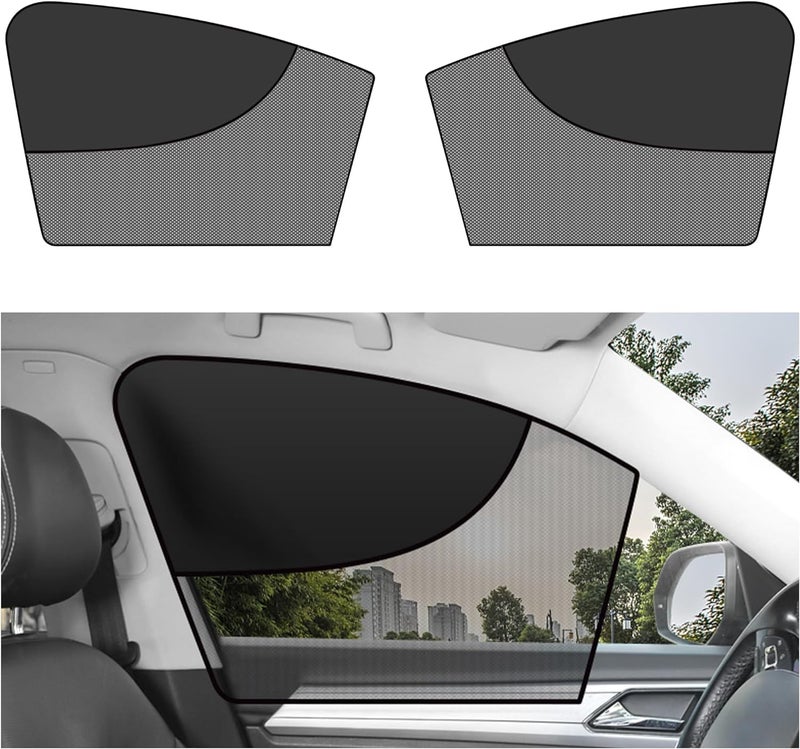 NALACAL Car Window Shades with Magnets, Double Insulated Layer Car Window Covers, for Privacy and Car Interiors, Car Camping Essentials Car Sun Shade for Most Car, Truck, SUV (Front Window/2PCS) - Image 1
