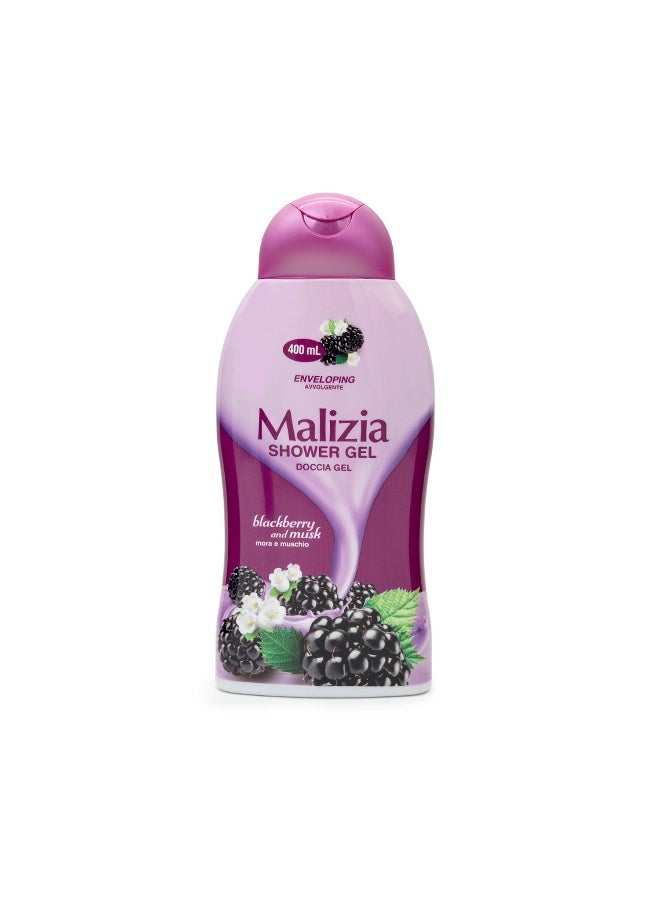 Malizia Unisex Body Shower Gel Blackberry & Musk 400Ml - Image 1