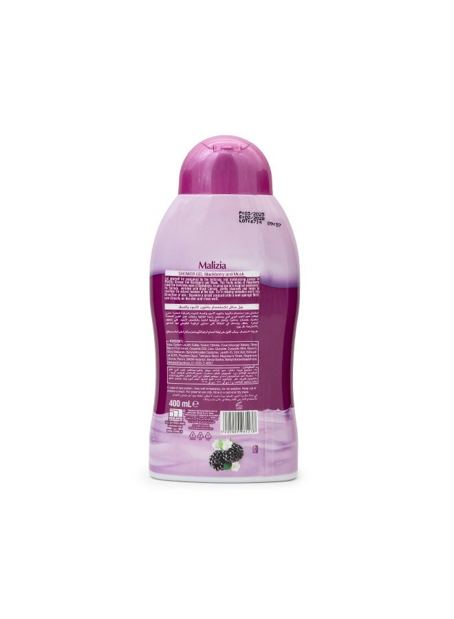 Malizia Unisex Body Shower Gel Blackberry & Musk 400Ml - Image 4