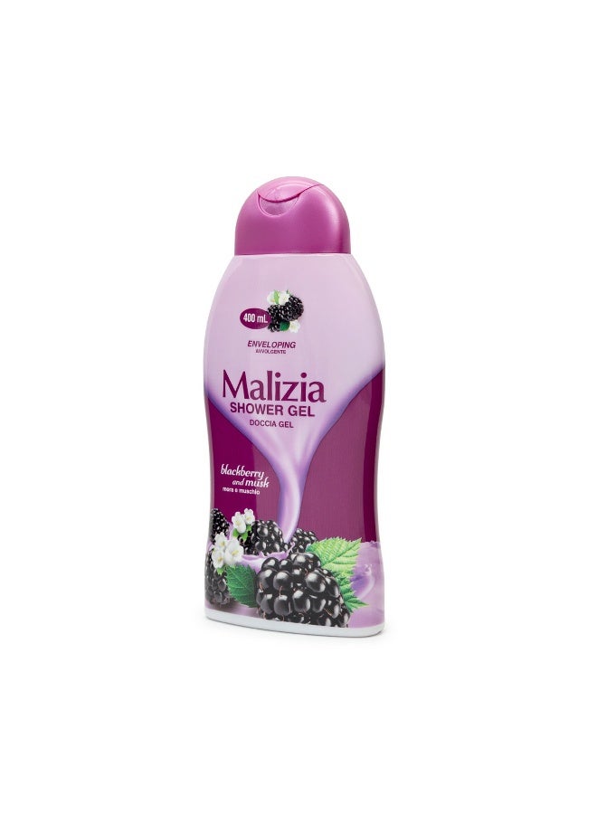 Malizia Unisex Body Shower Gel Blackberry & Musk 400Ml - Image 3