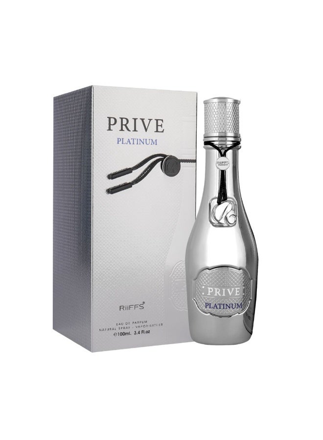 ريفس عطر "بريف بلاتينوم" (Prive Platinum) من "ريفز" (Riiffs) - ماء عطر (Eau de Parfum) بحجم 100 مل - عطر فاخر ومميز للجنسين. - Image 1