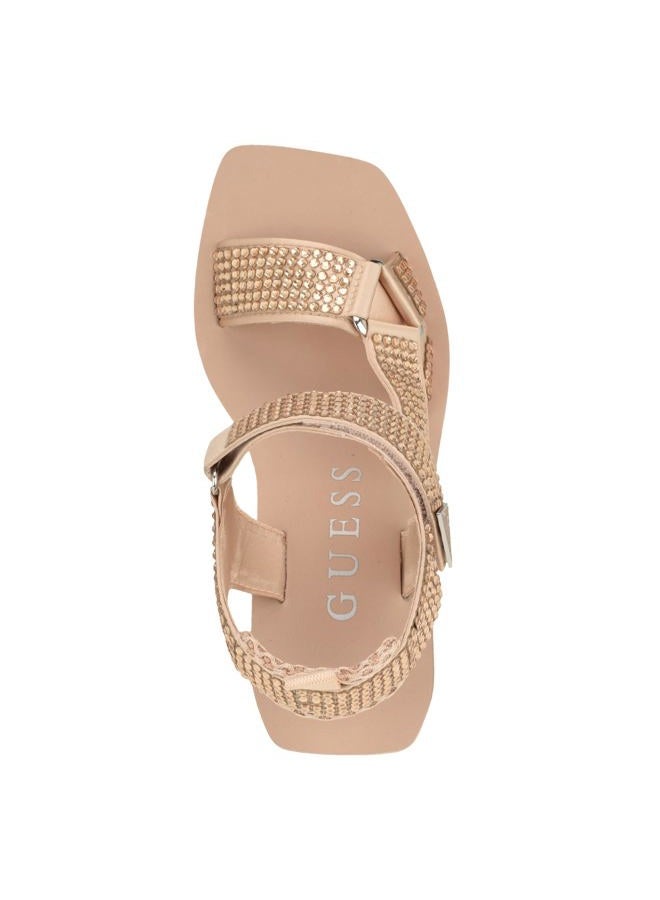 GUESS Women's Dawsin Sandal, Nude 110, 8 - Image 3