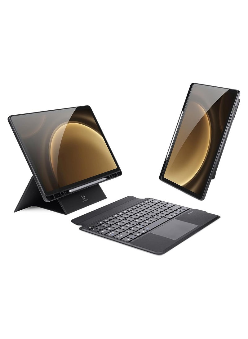 Backlit Keyboard Compatible with Samsung Galaxy Tab S9 FE Plus 12.4 inch 2023 SM-X610/X616B, Detachable Wireless Bluetooth Touchpad Trackpad Magnetic Separation Keyboard - Image 1