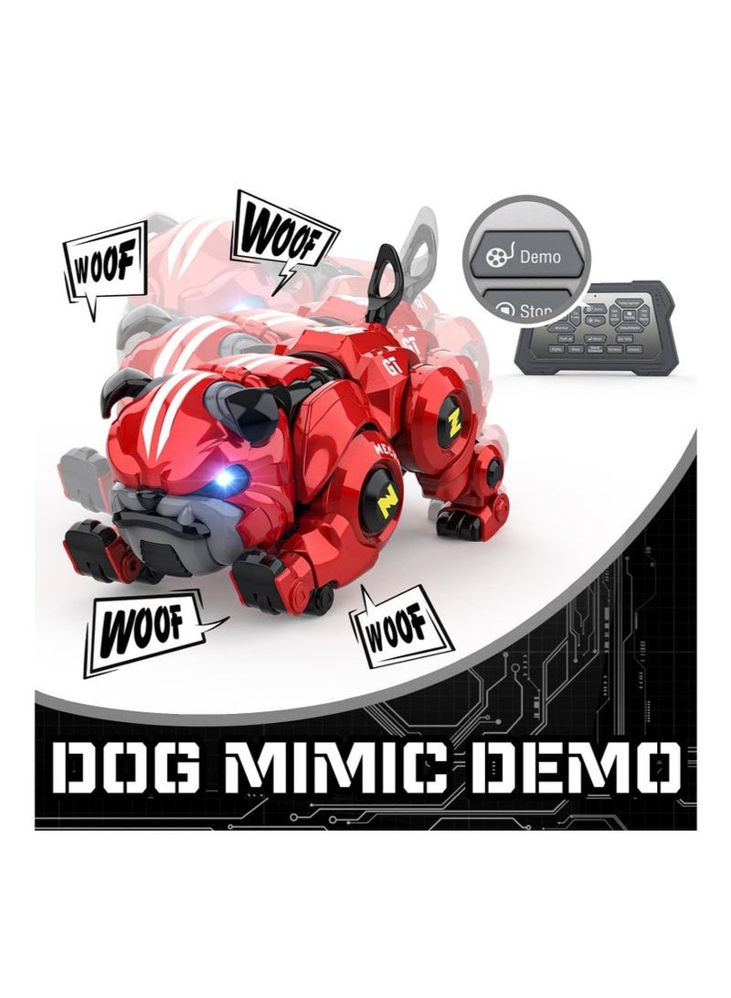 عربست ألعاب روبوت كلب للأولاد، لعبة روبوت للتحكم عن بعد، روبوت كلب حركات بهلوانية مبرمج قابل لإعادة الشحن مع وظائف الغناء والرقص واللمس، روبوت كلب للأطفال، هدايا للأطفال الصغار 6 7 8 9 10+ - Image 2