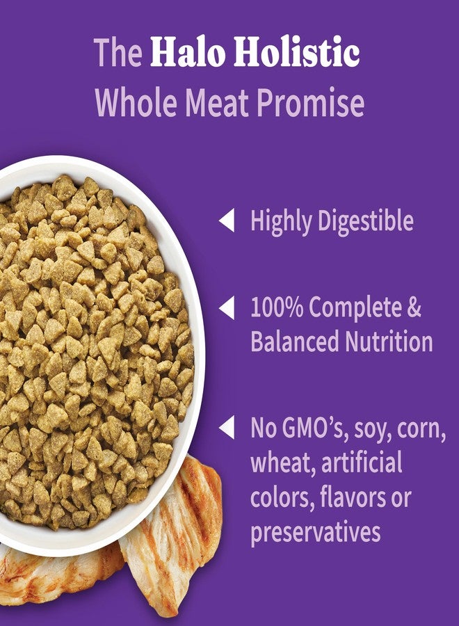 Halo Holistic Cage Free Chicken Cat Food, Healthy Grains Dry Cat Food, Complete Digestive Health, Kibble for Adult Cats, 3 lb Bag - Image 4