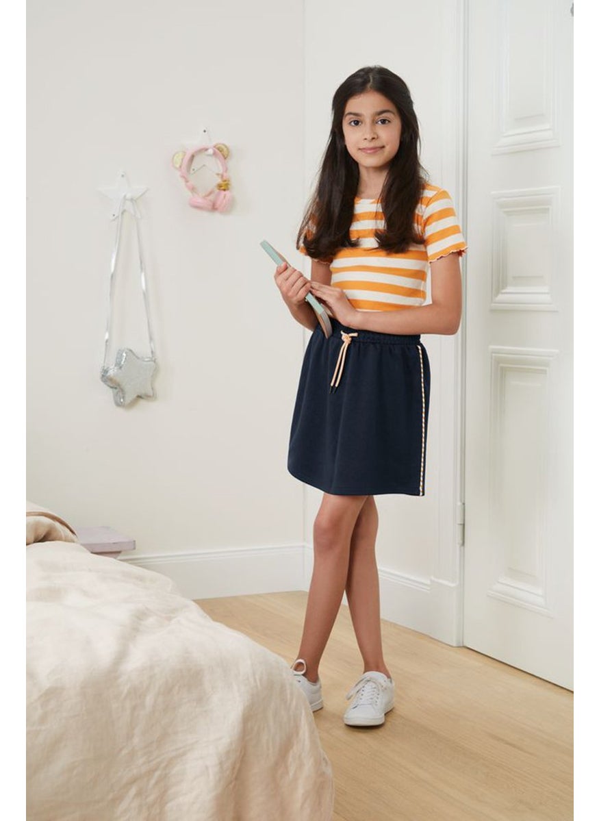 Tchibo Kids Girl Drawstring Skirt, Navy  - Image 1