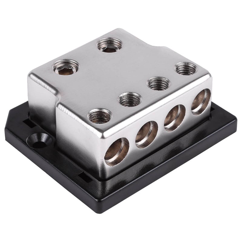 Skar Audio x2 1/0 Gauge Input to x4 4 Gauge Outputs Power Distribution Block (SK-DIST-BLK4) - Image 1