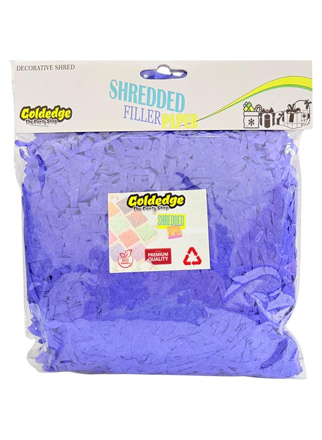 100 Grams of Blue Shredded Paper Filler for Gift Wrapping and Packing Supplies  - Image 1