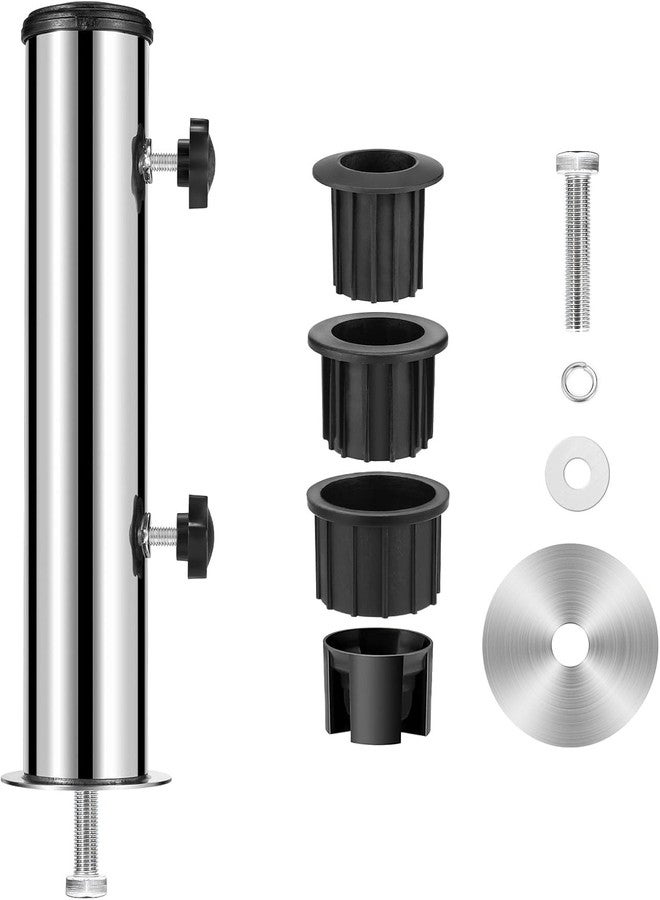 SLIIMU Universal Granite Umbrella Stand Tube Outdoor, Stone Umbrella Stainless Steel Tube Base for Outside, Heavy Duty Marble Flag Pole Stake Holder, Table Umbrella Tube Bracket,DIY Metal Tube Umbrella Mount - Image 1
