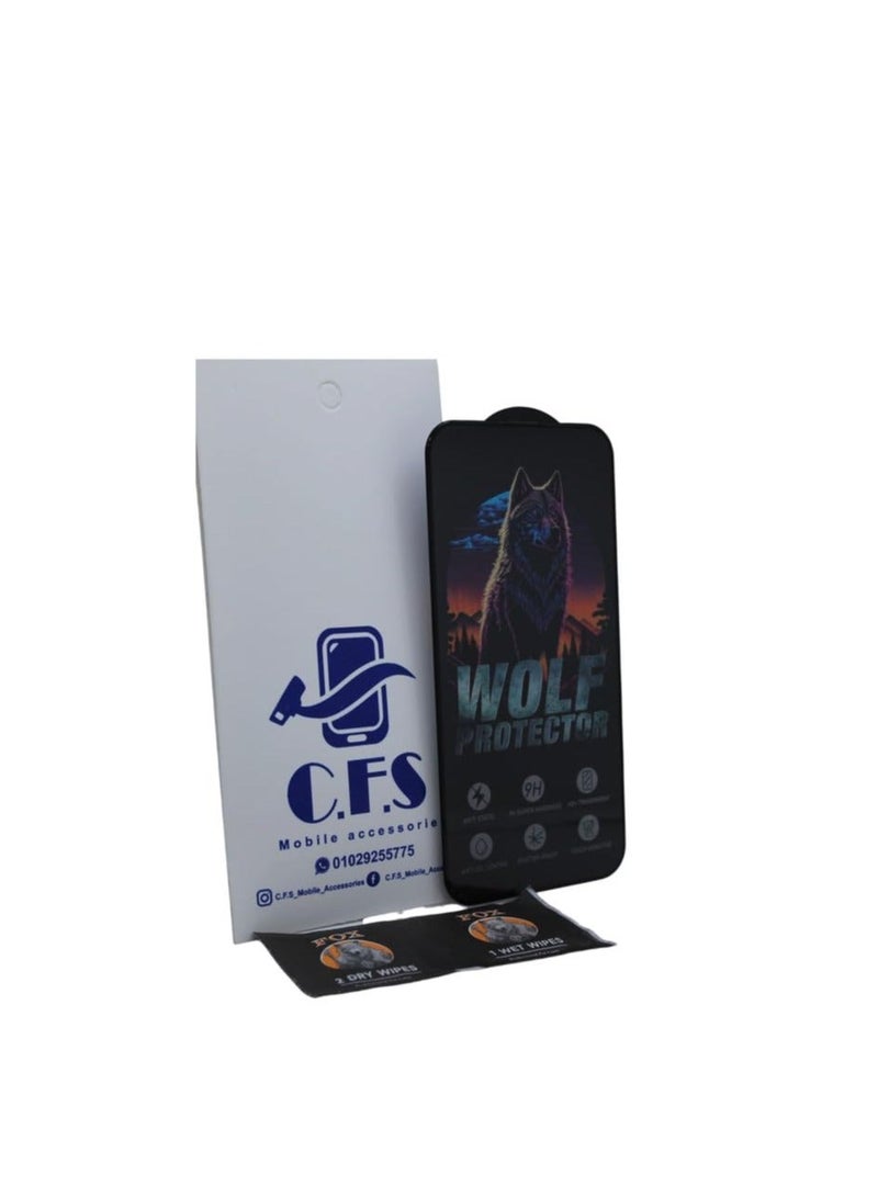 Wolf Protector Design Tempered Glass Screen Protector for Apple iPhone 13 Pro Max - Clear & Black - Image 2