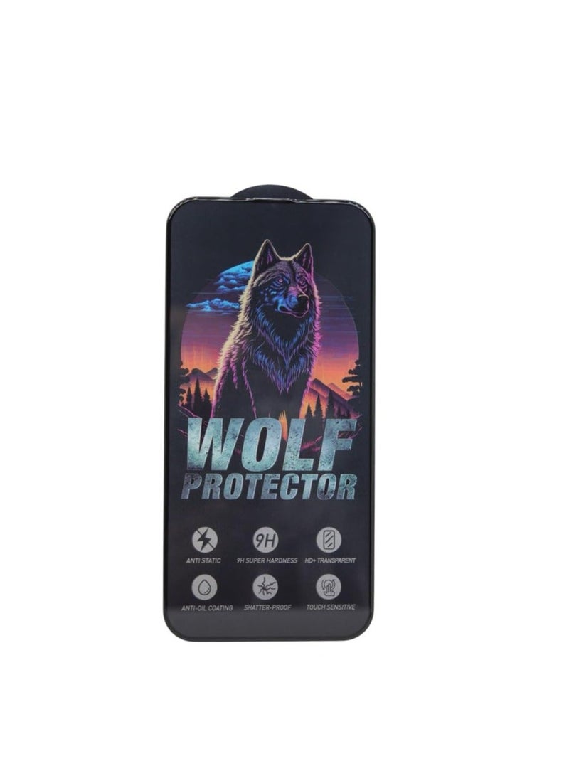 Wolf Protector Design Tempered Glass Screen Protector for Apple iPhone 13 Pro Max - Clear & Black - Image 1