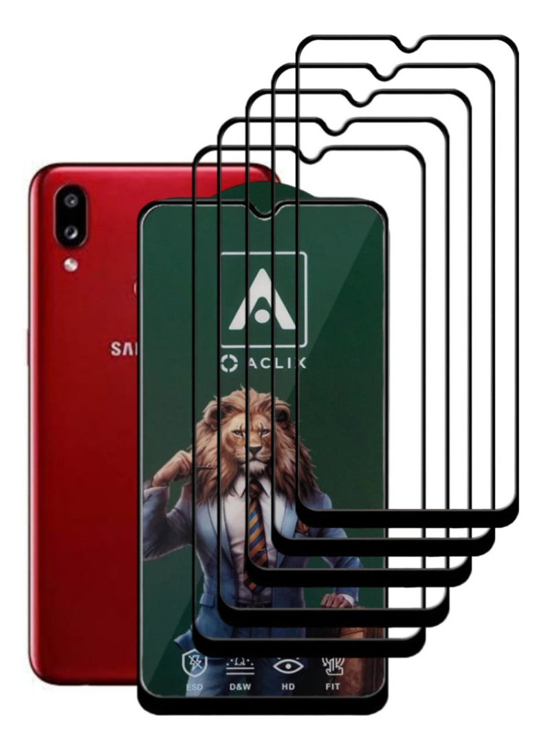 ACLIX 5 Pieces Antistatic ESD Dustproof Premium Quality High Definition Tempered Glass Screen Protector Designed For Samsung Galaxy A10s - Image 1