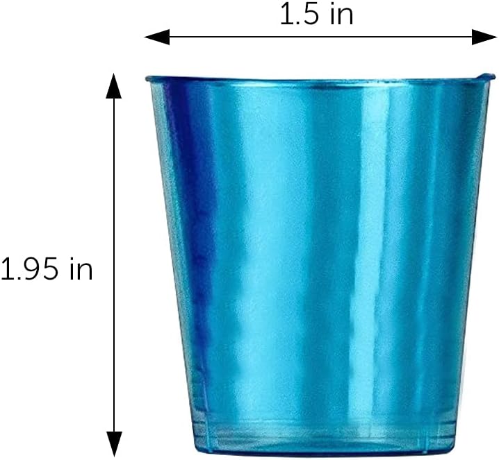 DecorRack كؤوس شوت نيون سعة 2 أونصة، أكواب بلاستيكية، أكواب حفلات قابلة للتصرف، كؤوس صغيرة (48 حزمة) - Image 5