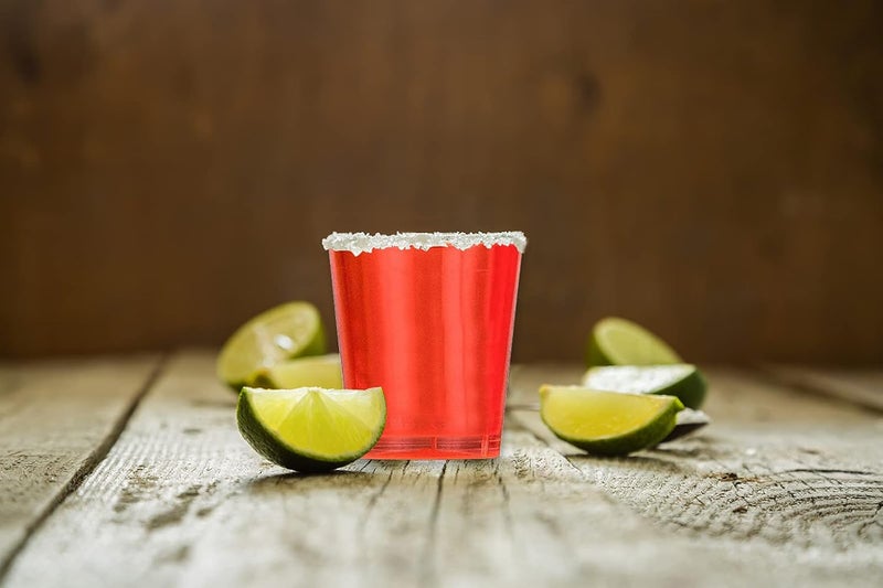 DecorRack كؤوس شوت نيون سعة 2 أونصة، أكواب بلاستيكية، أكواب حفلات قابلة للتصرف، كؤوس صغيرة (48 حزمة) - Image 3