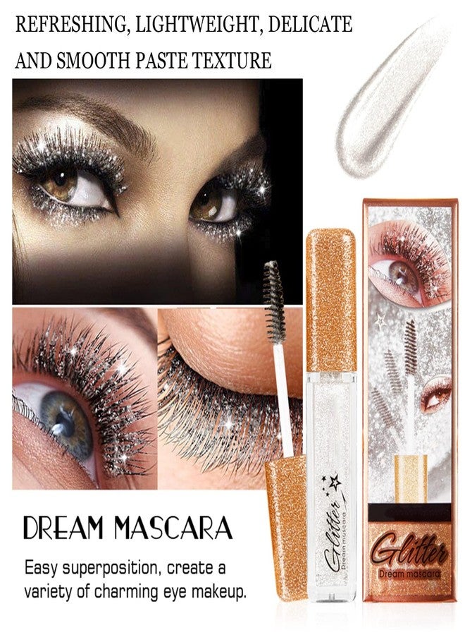 MIESCHER Colored Mascara - Waterproof, Long Lasting, Smudge-proof, Lengthening, Defining, Curling, Volume, Glitter, Sparkle, Diamond, Stage Use (#08 Galaxy) - Image 2