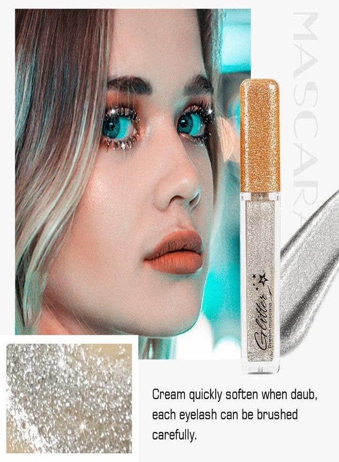 MIESCHER Colored Mascara - Waterproof, Long Lasting, Smudge-proof, Lengthening, Defining, Curling, Volume, Glitter, Sparkle, Diamond, Stage Use (#08 Galaxy) - Image 3