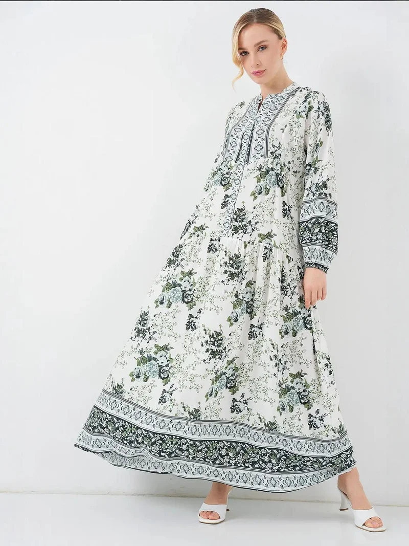 BDART Printed V-Neck Maxi Dress