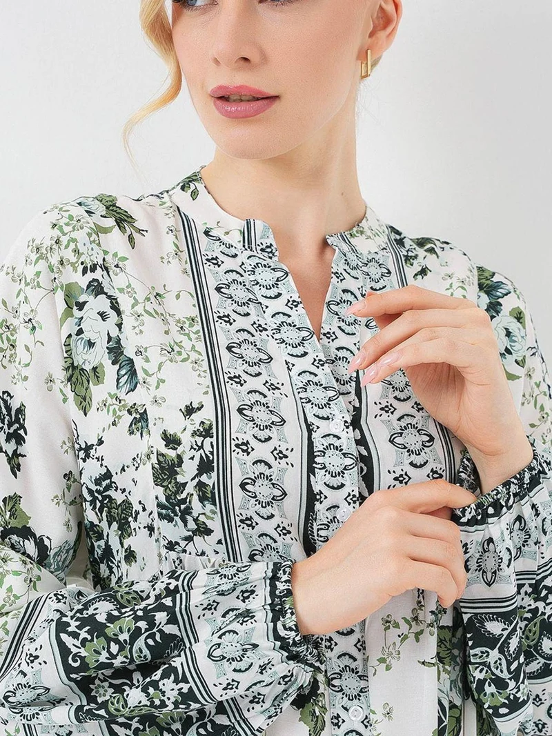 Big Dart Multicolor BDART Printed V-Neck Maxi Dress for Women | Best Price UAE