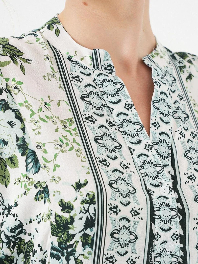 Big Dart Multicolor BDART Printed V-Neck Maxi Dress for Women | Best Price UAE