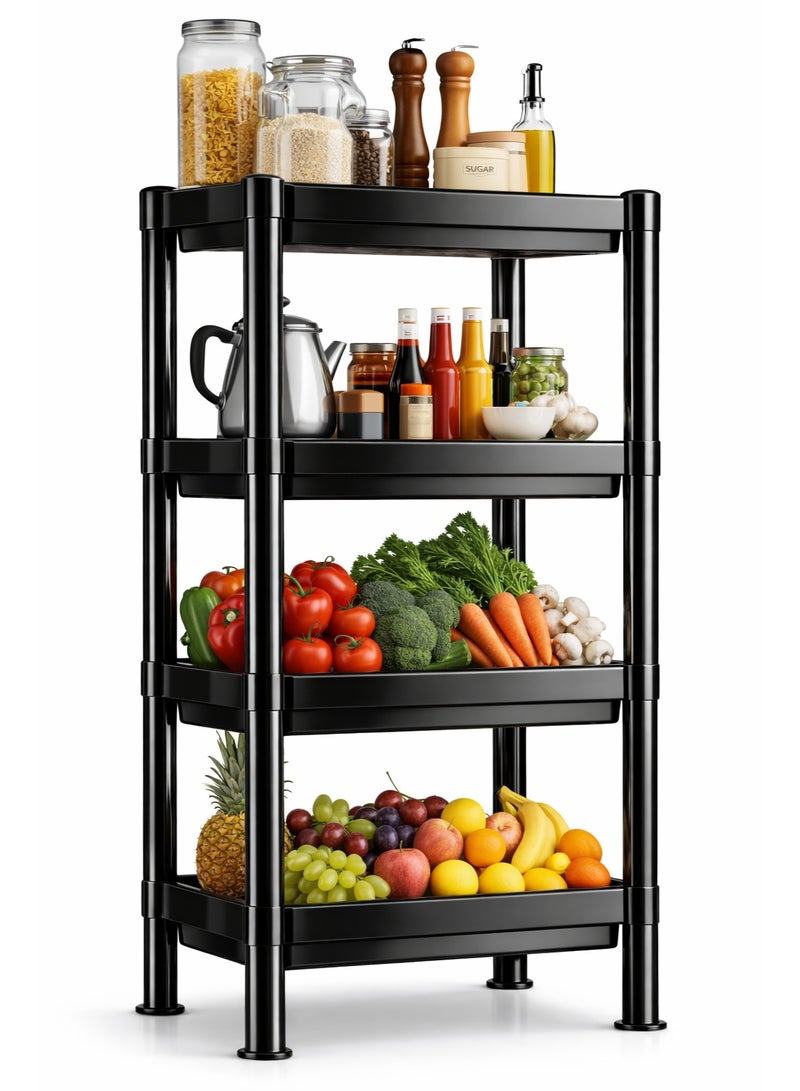 رف تخزين للمطبخ 4 رف بلاستيك