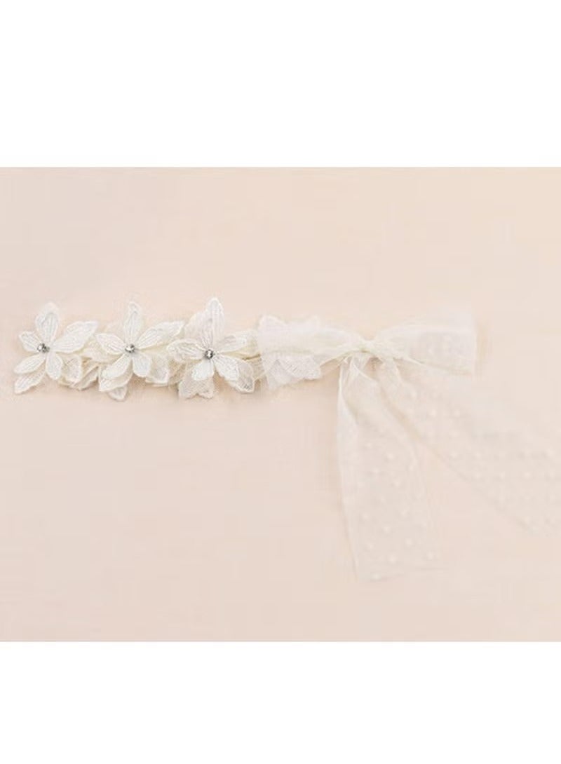 Baby Girls Cute Bow-knot Headband, Soft Lace Floral Hairbands, Toddlers Kids Hair Accessories - Image 3