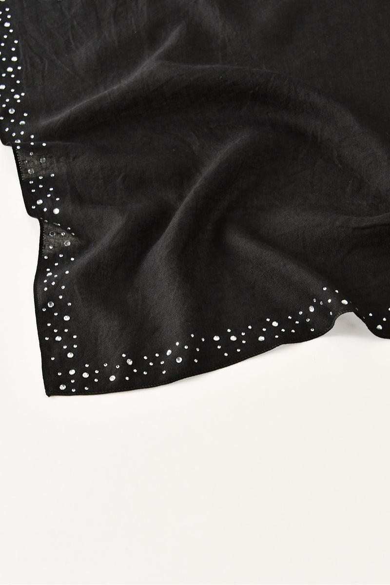 110cm Square Scarf Cotton Hijab Jacquard Hijab Shawl Hot Drillng Light and Comfortable Headscarf - Image 2