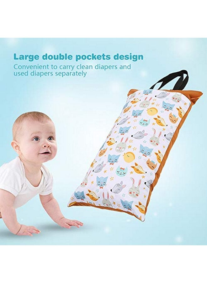 YOSOO Large Hanging Wet/Dry Pail Bag for Cloth Diaper,Inserts,Nappy, Laundry with Two Zippered Waterproof,Reusable(EF160) - Image 4
