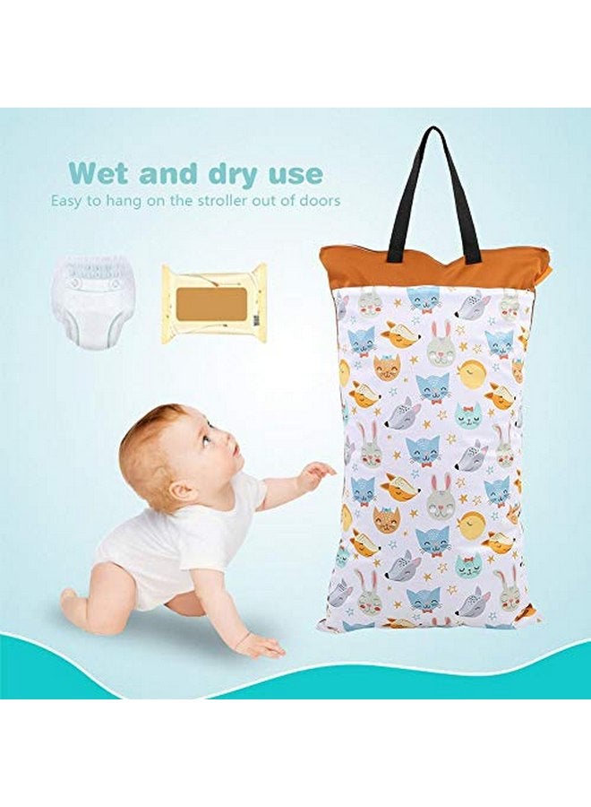 YOSOO Large Hanging Wet/Dry Pail Bag for Cloth Diaper,Inserts,Nappy, Laundry with Two Zippered Waterproof,Reusable(EF160) - Image 2