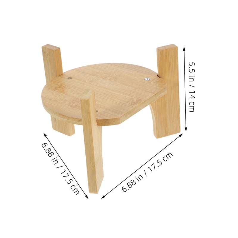 Wood Stand For 2 Beverage Dispensers Round Base Sturdy Support Home Use Easy To Clean - Image 3