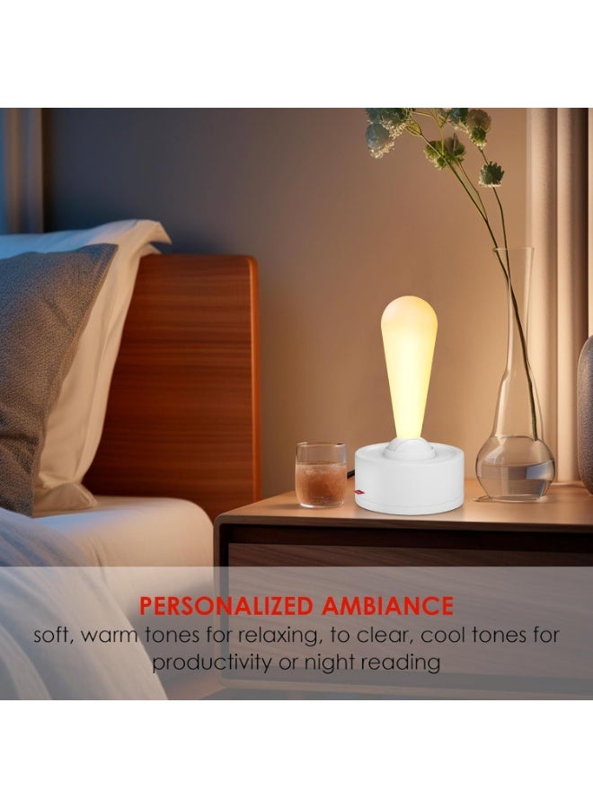 ELTRAZONE Rechargeable LED Lantern with 20-Hour Runtime, 2-Level Adjustable Brightness, Portable Camp Light, Pantry & Cabinet Lighting, Emergency Desk Lamp – Energy-Efficient Design – White - Image 5