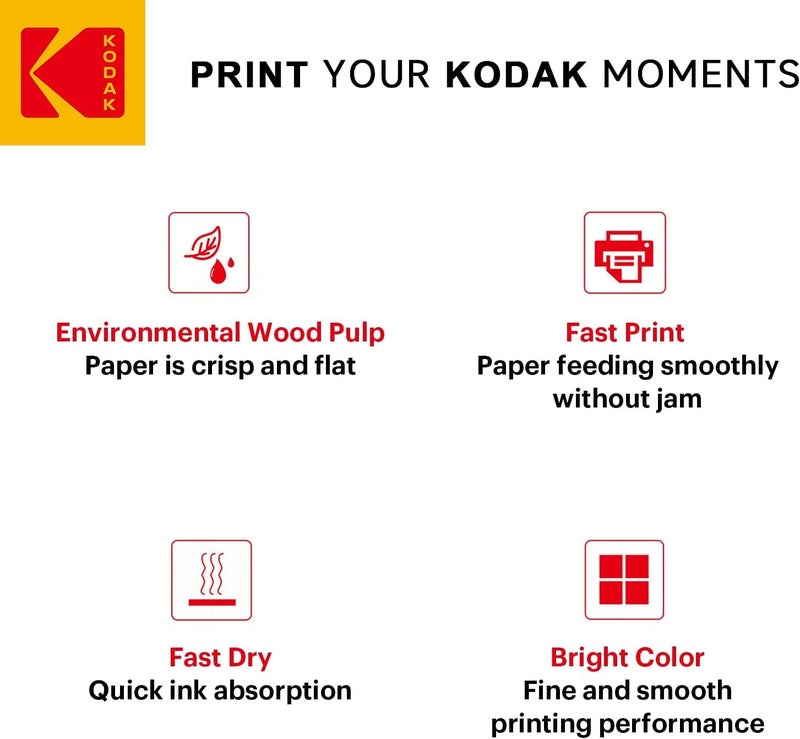 KODAK Picture Paper Vivid 4"x6", 100 count, 66lb-230g/m2 weight, 11.9 mil thickness, Vivid color picture paper- **THIS PRODUCT IS NOT COMPATIBLE WITH THE KODAK DOCK PRINTER**" - Image 3