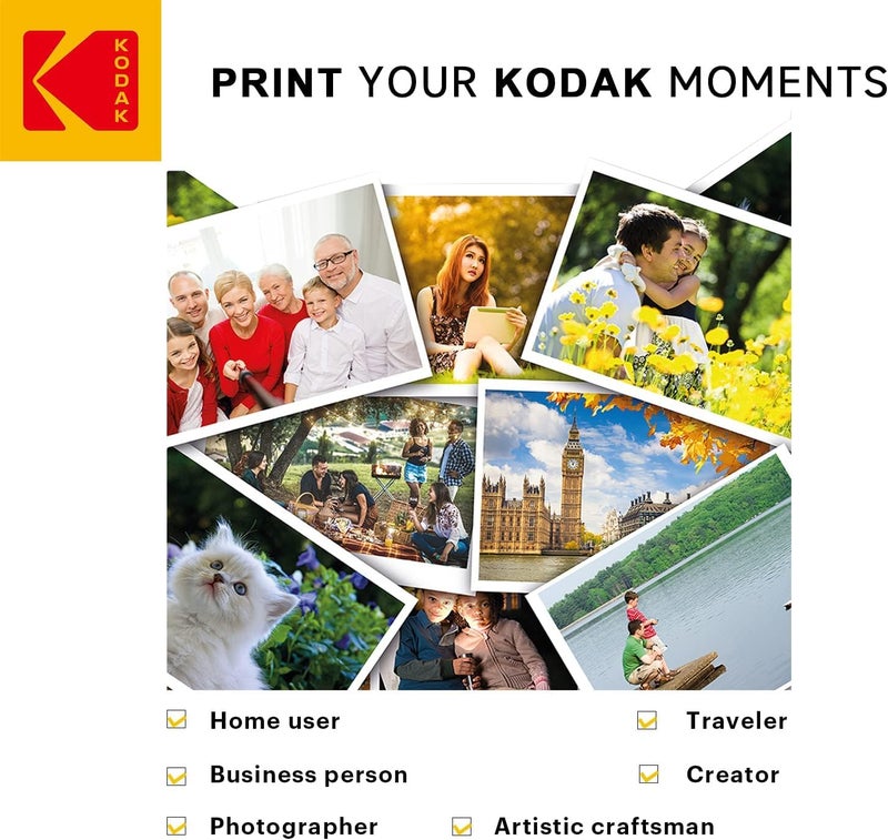 KODAK Picture Paper Vivid 4"x6", 100 count, 66lb-230g/m2 weight, 11.9 mil thickness, Vivid color picture paper- **THIS PRODUCT IS NOT COMPATIBLE WITH THE KODAK DOCK PRINTER**" - Image 4