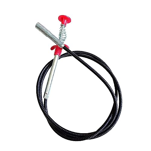 Pivalo Drain Cleaner Wire Stick Stainless Steel Hair Catching Claw Drain Sewer Cleaning Spring Sink Pipe Plunger Unblocked Kitchen Bath Basin Hairs Remover Tool (90 cm,1 Pc) - Image 1