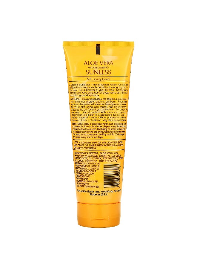 Fruit of the Earth Fruit of the Earth, Aloe Vera Sunless Self Tanning Cream, Deep Dark, 8 fl oz (237 ml) - Image 2