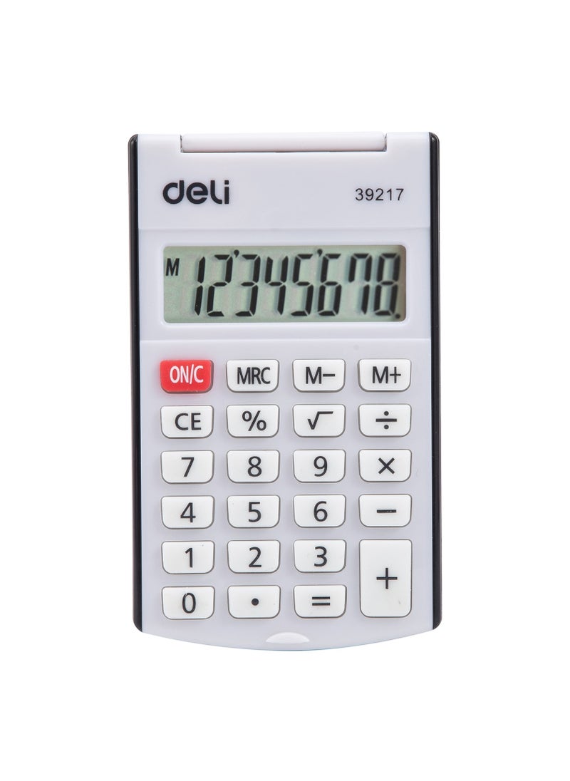 Deli Deli Calculator - 8 Digits, Durable Plastic, Black, E39217  - Image 2