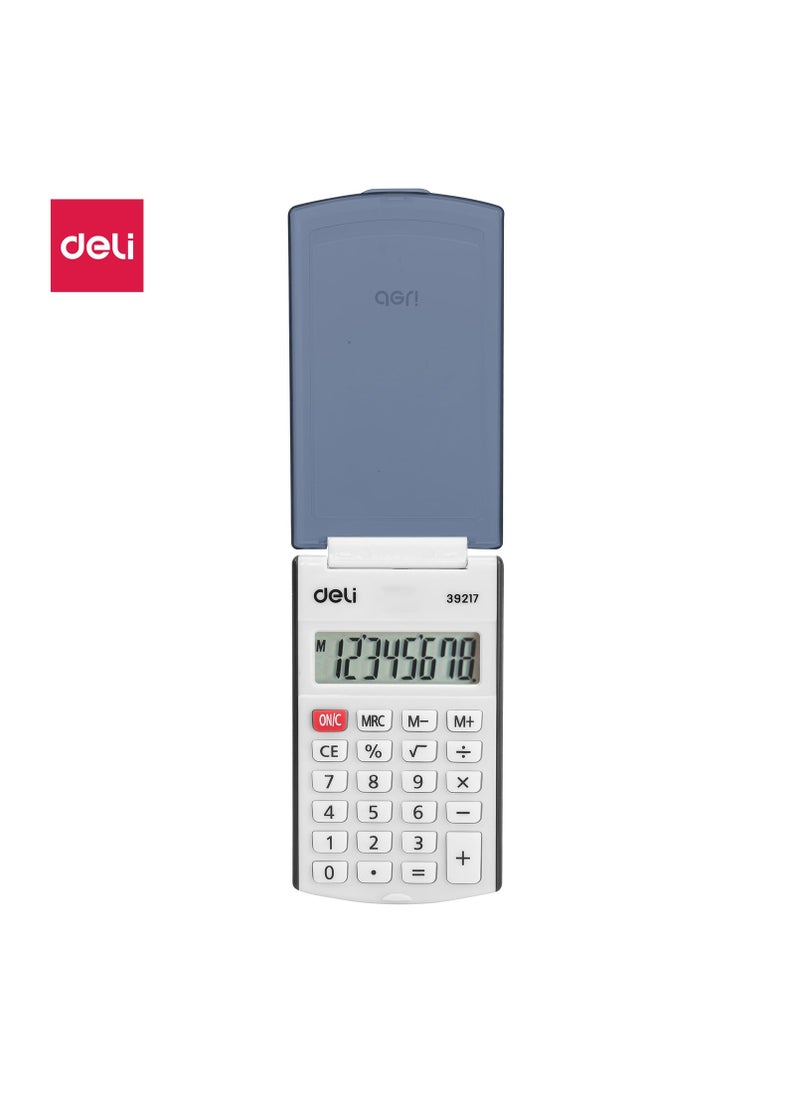 Deli Deli Calculator - 8 Digits, Durable Plastic, Black, E39217  - Image 1