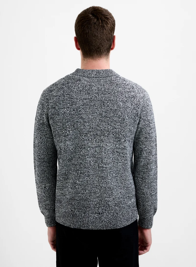 French Connection Long Sleeve Melange Cardigan