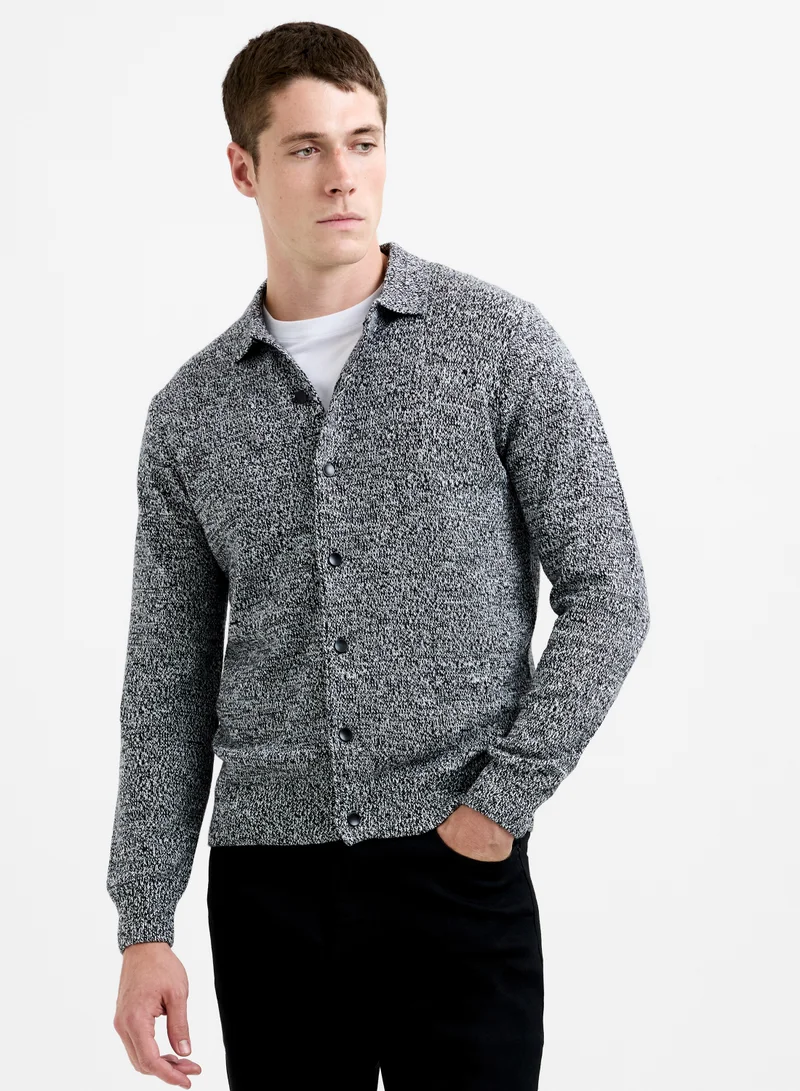 French Connection Long Sleeve Melange Cardigan