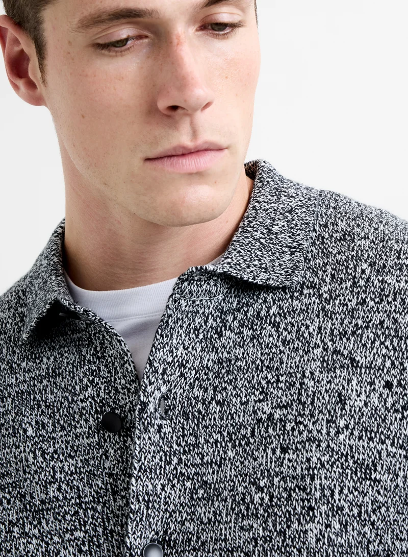 French Connection Long Sleeve Melange Cardigan