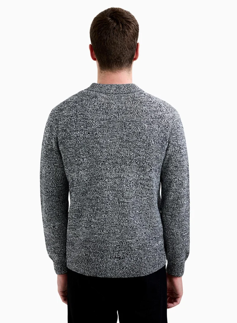 فرنش كونكشن كارديجان ميلانج بأكمام طويلة