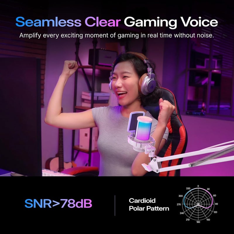 MAONO DGM20S USB Gaming Microphone with Noise Cancellation and RGB Lighting - Image 4