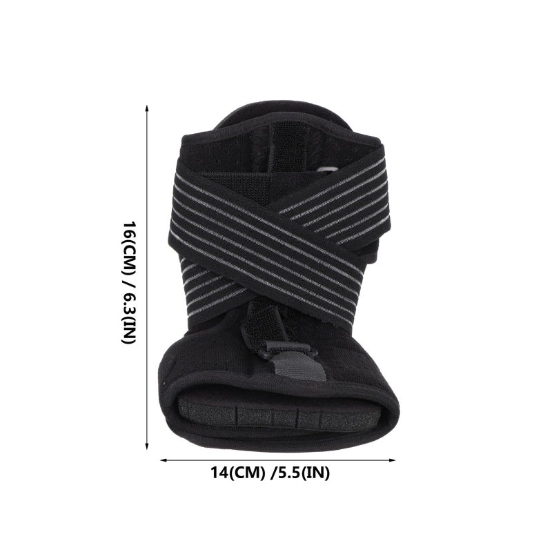 Adjustable Plantar Fasciitis Night Splint Foot Drop Brace With Green Insole Black Strap - Image 3