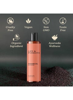 Life & Pursuits Life & Pursuits USDA Certified Cold-pressed Natural Pure Organic Sesame Oil For Hair Growth & Skin Care. (200ml)  - Image 4