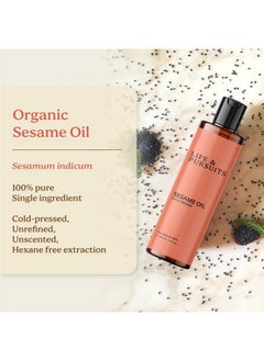 Life & Pursuits Life & Pursuits USDA Certified Cold-pressed Natural Pure Organic Sesame Oil For Hair Growth & Skin Care. (200ml)  - Image 2