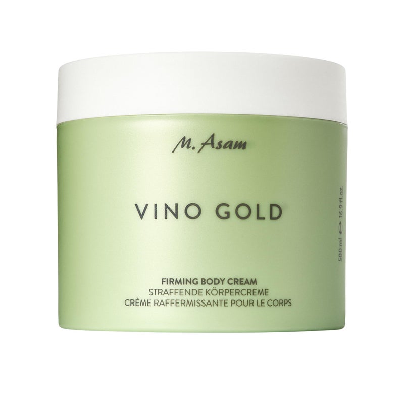 M.Asam M. Asam VINO GOLD Firming Body Cream (16.9 Fl Oz)- anti-aging body care for smooth skin, lotion for women with aloe vera, cocoa butter, caffeine, vitamin E & vitamin B3, vegan personal skin care. - Image 1