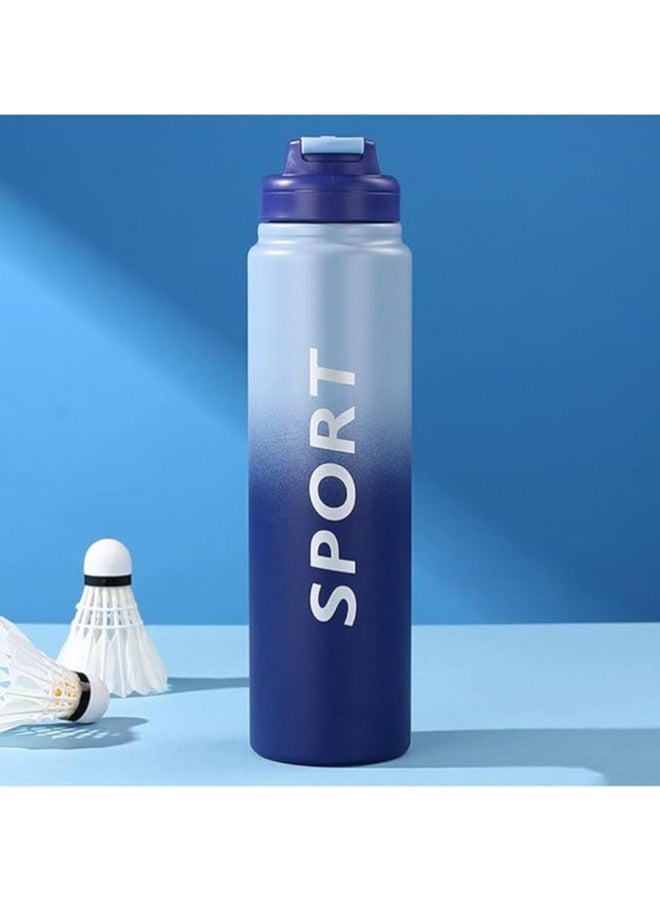 Generic 600ml Gradient Sports Water Bottle – Leakproof Flip Straw Lid, Travel-Friendly Hydration for Gym, Outdoor, and Everyday Use  - Image 1