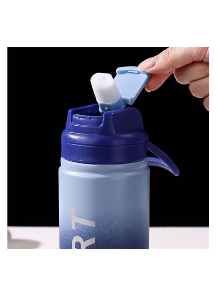 Generic 600ml Gradient Sports Water Bottle – Leakproof Flip Straw Lid, Travel-Friendly Hydration for Gym, Outdoor, and Everyday Use  - Image 2