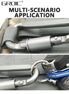 GROIC 6 Pack Heavy Duty Lightweight Locking Carabiner Clips,  Aluminum D Ring Key Rings Hiking Clips, D Ring for Camping Hiking Outdoor Traveling Backpacking Gym etc  - Image 4