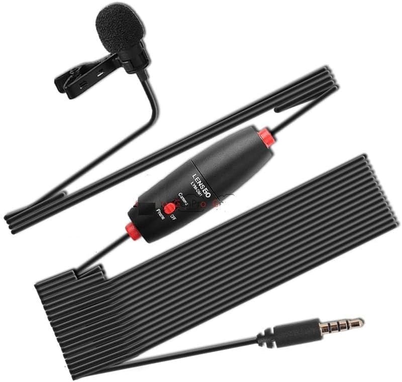 Lens Go LYM-DM1 Lavalier Stereo Clip Microphone for Canon Nikon iPhone DSLR Camcorders Audio Recorders - Image 4